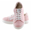 Kép 3/3 - Rózsaszín, hímzett virágos, bőr, cipzáros-fűzős, prémium Asso cipő
