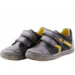 Kép 2/3 - Szürke-fekete-sárga, nagy gumi orrú, bőr, D.D Step cipő