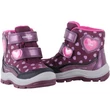 Lila-pink, szívecskés, bundás, vízálló, Amphibiox, Geox bakancs