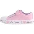 Rózsaszín pöttyös Lee Cooper vászoncipő oldalról