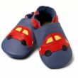 Kép 1/4 - Liliputi kék, piros autós, bőr puhatalpú cipő