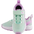 Menta-lila, vízálló, Gore-Tex, tépőzáras, lány edzőcipő felülről.