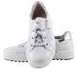 Kép 3/3 - Fehér, ezüst virágos, cipzáras-fűzős, Richter cipő
