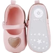 Rózsaszín, tépőzáras, arany szívecskés, kislány puhatalpú cipő párban