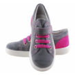 Kép 1/3 - Szürke, pink gumi fűzős, tépőzáras, Superfit cipő