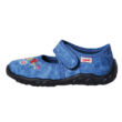 Kép 1/3 - Superfit kék, hímzett virágos vászoncipő