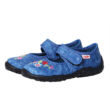 Kép 3/3 - Superfit kék, hímzett virágos vászoncipő