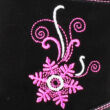 Kép 2/4 - Fekete, pink, hópelyhes, termo béléses, vízálló, Szamos supinált csizma