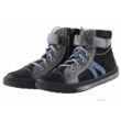 Kép 2/4 - Szamos fekete-kék-szürke magasszárú cipzáras-fűzős átmeneti cipő