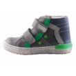 Kép 1/3 - Szamos sötétszürke-kék, zöld díszítésű átmeneti cipő