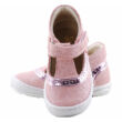 Kép 1/3 - Csillogós rózsaszín, ezüst, extra puha talpú Szamos tavaszi cipő
