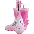 Wink, pink-rózsaszín, unikornisos-csillagos, bélelt, 2 oldalt fogantyús, kislány gumicsizma felülről.