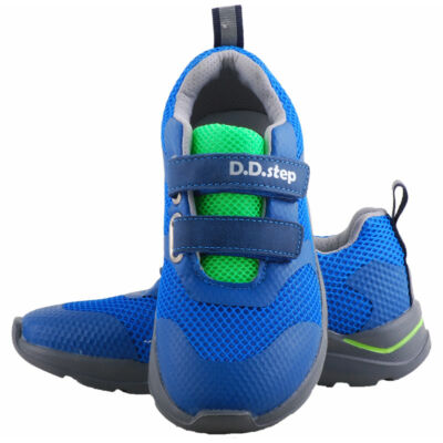 Kék, neon nyelvű, habkönnyű, dd step edzőcipő