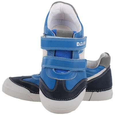 Kék-szürke-fekete, gumi orrú, dd step cipő
