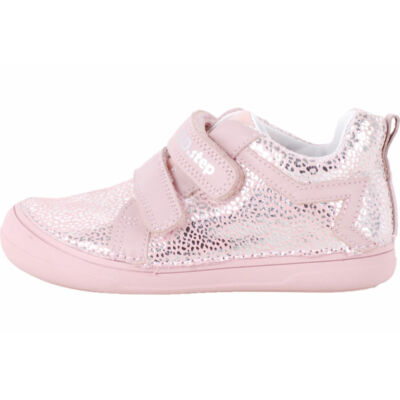 Rózsaszín, ezüst mintás, dd step lányka cipő