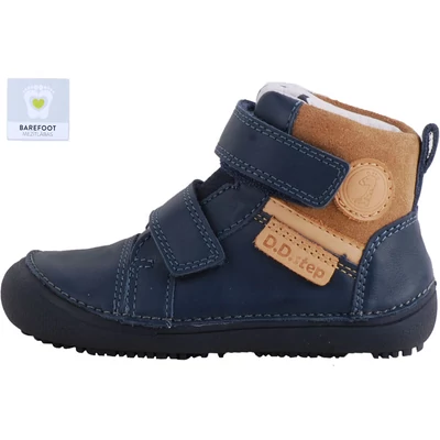 Barefoot, kék-barna, magasszárú, dd step cipő
