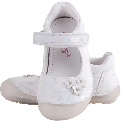 Ezüst, kisvirágos, barefoot dd step balerina