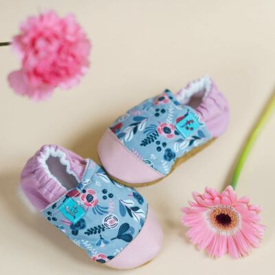 Funkidz, kék tavaszi virágok, bélelt, puhatalpú cipő
