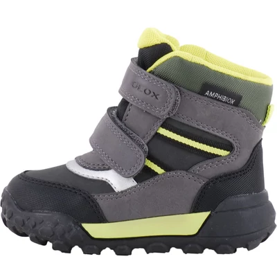 Vízálló, bundás, Szürke-neon Geox bakancs