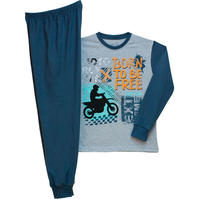 Szürke-kék bringás, Pampress, fiú pizsama