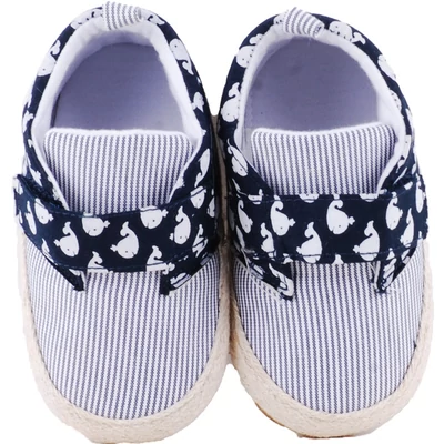 Sötétkék, bálnás, Sterntaler puhatalpú cipő (21-22)