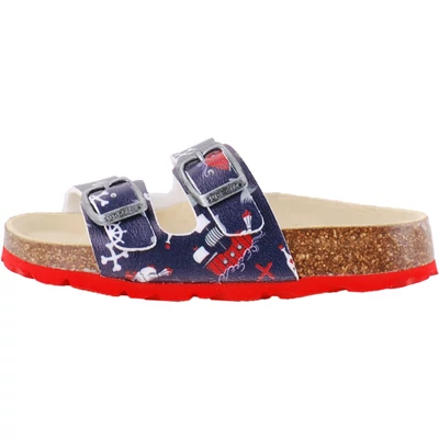 Kék-piros, kalóz mintás, 2 csatos, Superfit, fiú, biopapucs