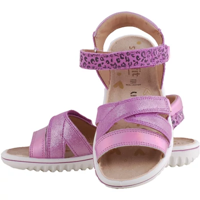 Lila, leopárdmintás, Superfit szandál