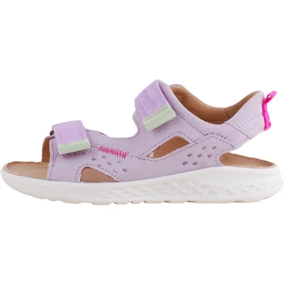 Superfit, levendula lila, hátul pántos, 2 tépőzáras szandál oldalról.