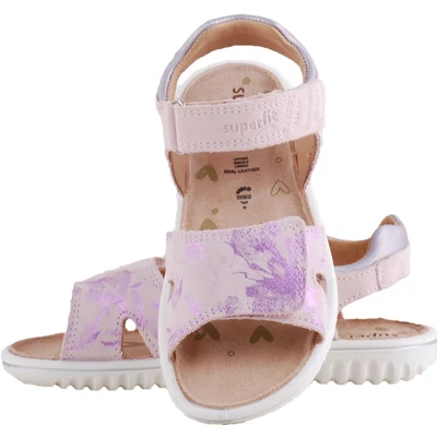 Rózsaszín, lila virágos Superfit szandál