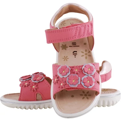 Sötétrózsaszín, virágos Superfit szandál