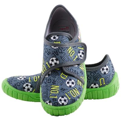 Szürke, neon talpú, focis, Superfit vászoncipő