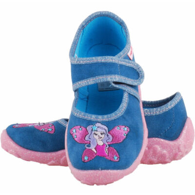Kék, pink, pillangókisasszosnyos, Superfit vászoncipő