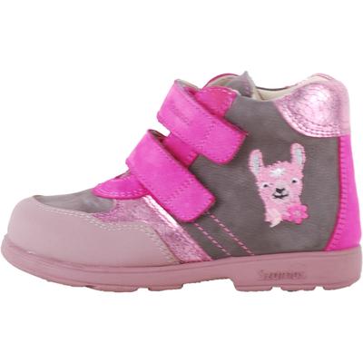 Szürke-pink, magasszárú, lámás, Szamos supinált cipő
