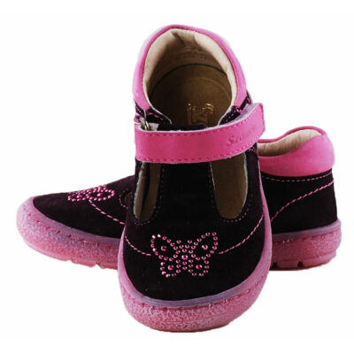 Lila-pink, flitteres, pillangós, pántos, Szamos szandálcipő