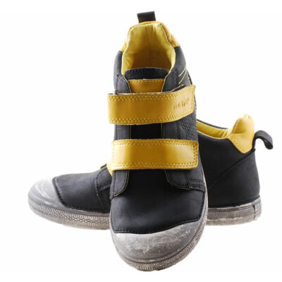 Fekete-sárga, magasszárú, D.D. Step cipő