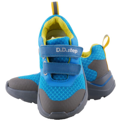 Szürke-kék, hajlékony talpú dd step edzőcipő
