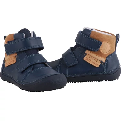 Barefoot, kék-barna, magasszárú, dd step cipő