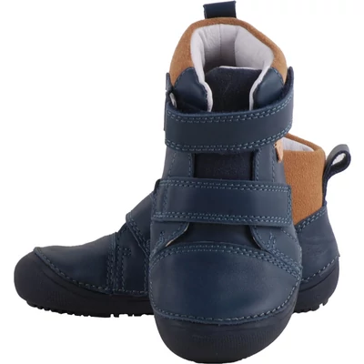 Barefoot, kék-barna, magasszárú, dd step cipő