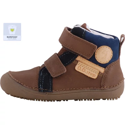 Barefoot, barna-kék, dd step magasszárú cipő
