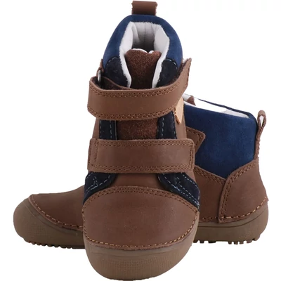 Barefoot, barna-kék, dd step magasszárú cipő