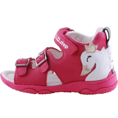 Pink, hattyús, hajlékony talpú, dd step szandál