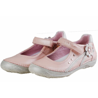 Rózsaszín, ezüst virágos, D.D.Step balerina cipő