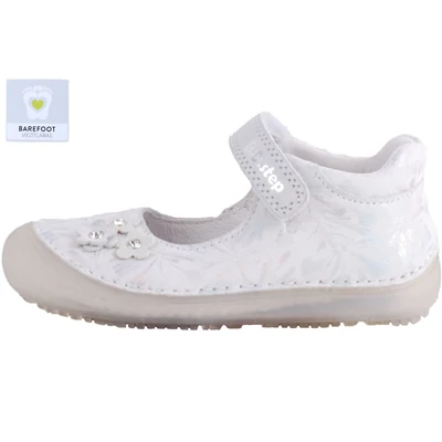Ezüst, kisvirágos, barefoot dd step balerina