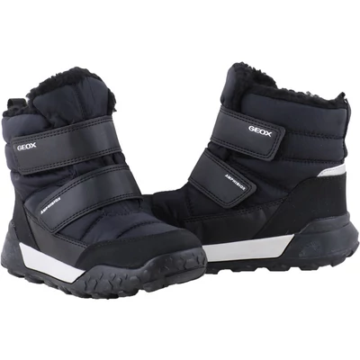 Vízálló, bundás, fekete, Geox bakancs
