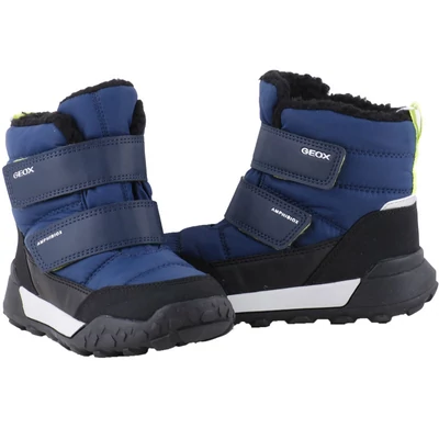 Vízálló, bundás, kék, Geox bakancs