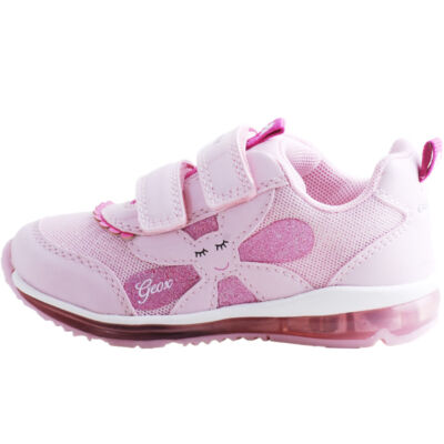 Rózsaszín, világító talpú, kisvirágos, lélegző talpú, Geox cipő