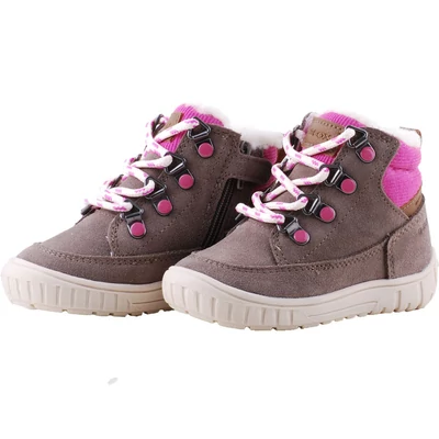 Szürke-pink, vízálló, bundás, cipzáras-fűzős, lélegző, Geox bakancs