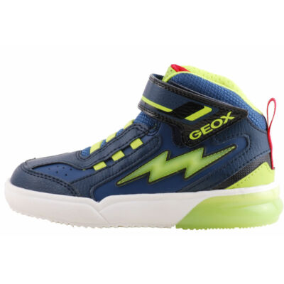 Kék-neon, világítós, lélegző talpú, Geox cipő