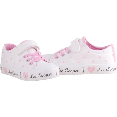 Fehér pöttyös Lee Cooper vászoncipő párban