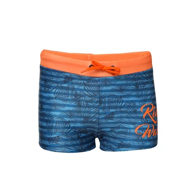Losan kék-narancs, pálmafás, fiú boxer fürdőnadrág (164)